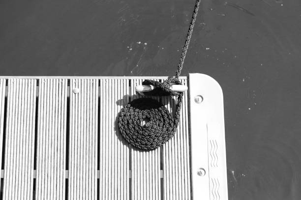 Swirled Curled Rope Boat Bow Line Nautical Tie Down