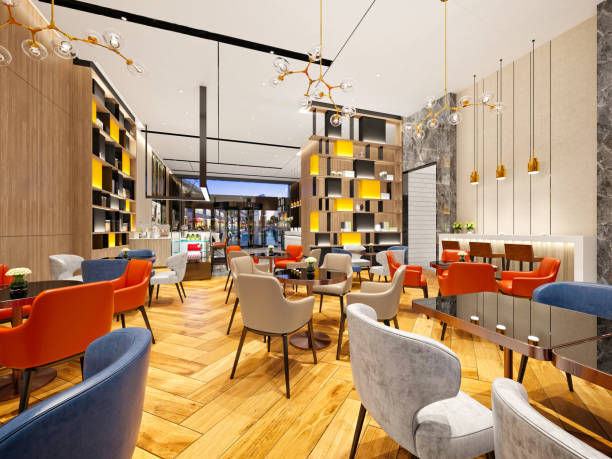 istock 3d render of luxury hotel reception and lobby 1338725544
