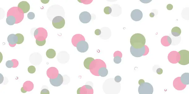 Vector illustration of Pastel Colored Dots Seamless Pattern - Pixel Perfect