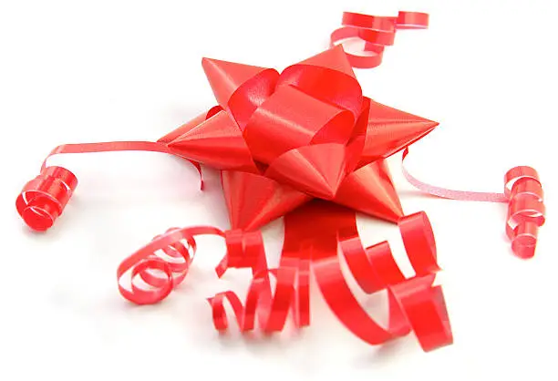 Red ribbon decoration for Christmas