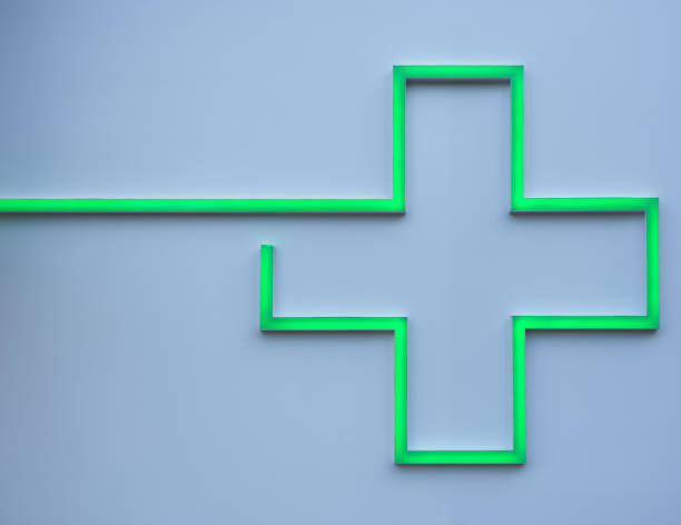 Medical Symbol Caduceus with Globe World Map - Color Background - 3D Rendering