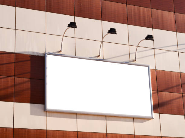 istock large size blank billboard hanging on the wall with white inside color 1338754180