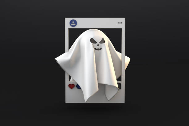 istock Halloween social media post with 3D ghost 1338757198