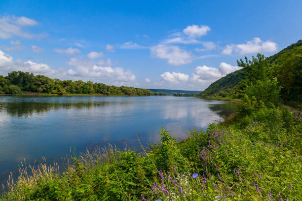 istock Wide river. Eastern european background with copy space for text or lettering. Ideal for fishing and rafting. 1338764027