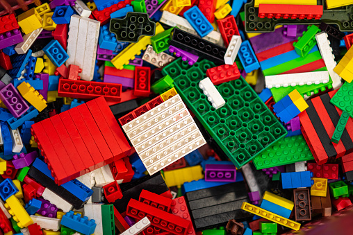 Full fame pattern of coloured block toys