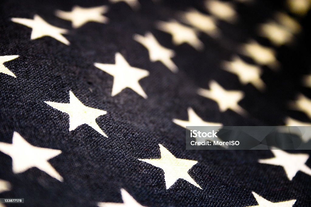 EUA bandeira estrelas Macro branca - Foto de stock de Formato de Estrela royalty-free