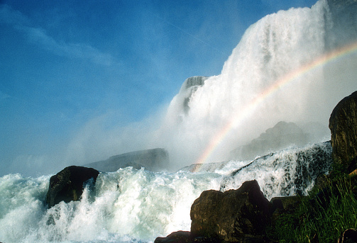 Niagara Falls - American Falls Close-up Horizontal - 1994. Scanned from Kodachrome 64 slide.