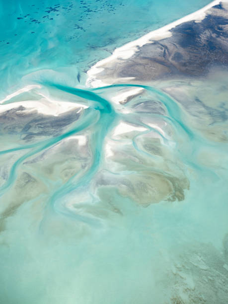 istock Aerial view of water and sand patterns 1338784882