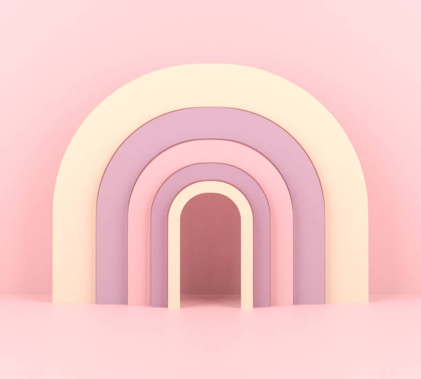 istock Abstract Arch, Colorful Background for Product Display 1338788284