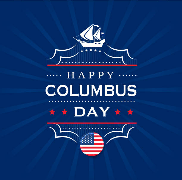 Columbus day greeting card Columbus day greeting card columbus day stock illustrations