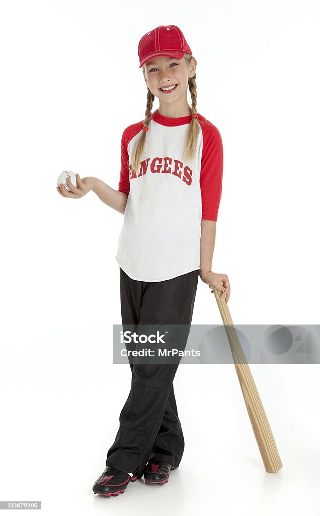 Pretty poco Chica de béisbol - Foto de stock de Béisbol libre de derechos