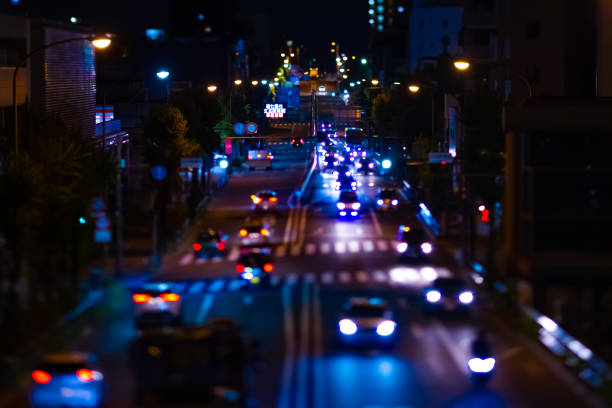 istock A night miniature downtown street in Tokyo tiltshift 1338794460
