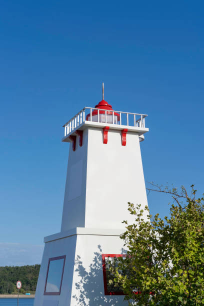 istock Landscape with an imitation of a lighthouse on the seashore 1338797917