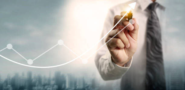 istock Drawing  chart, graph stock of growth 1338800026