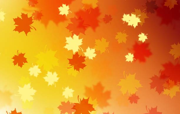 紅葉の明るい色の背景。 - autumn leaf frame decoration点のイラスト素材／クリップアート素材／マンガ素材／アイコン素材