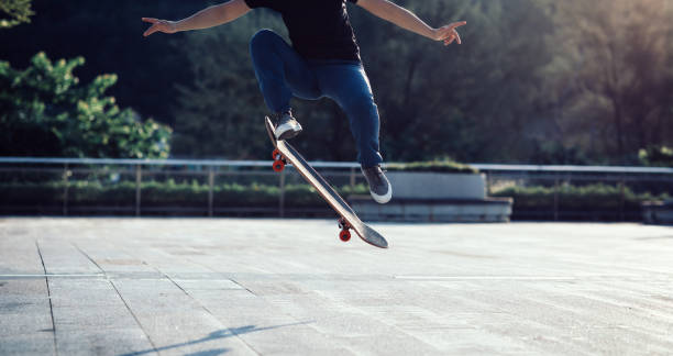 istock Skateboarder skateboarding outdoors in city 1338808922