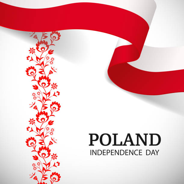 stockillustraties, clipart, cartoons en iconen met poland independence day. - poolse vlag