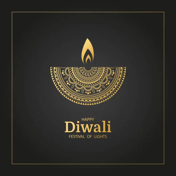 Vector illustration of Diwali. Festival of lights.