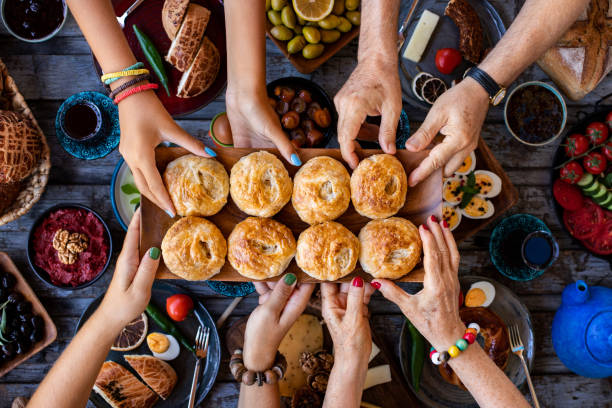 istock Many hand sharing their local food named boyoz 1338812254