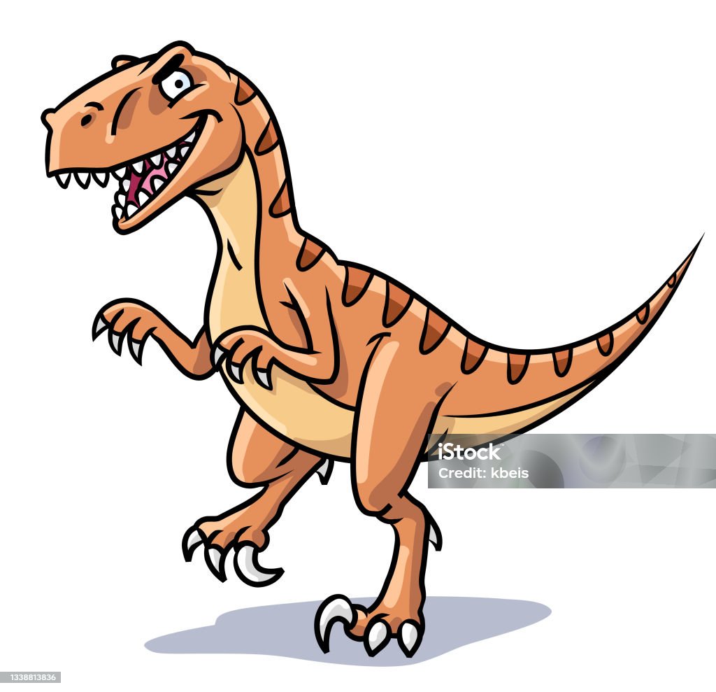 공룡 벨로시랩터 공룡에 대한 스톡 벡터 아트 및 기타 이미지 - 공룡, 벨로키랍토르, 만화 - Istock