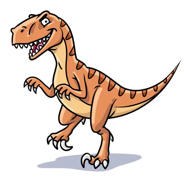 Vector illustration of Dinosaur- Velociraptor