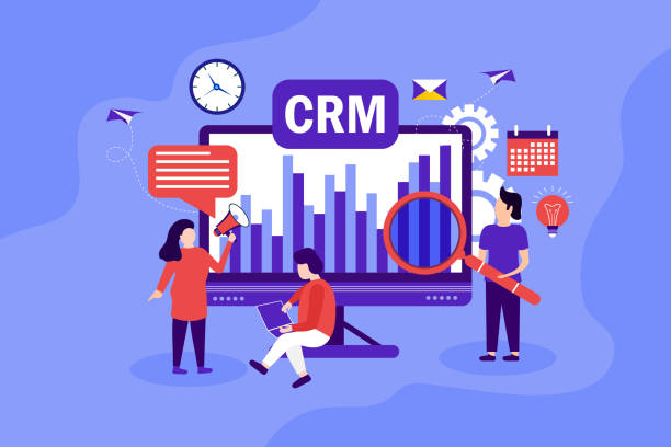 illustrazioni stock, clip art, cartoni animati e icone di tendenza di crm - gestione delle relazioni con i clienti - gestione delle relazioni con i clienti