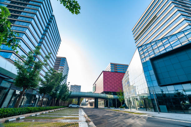 istock Modern business center office building 1338815695