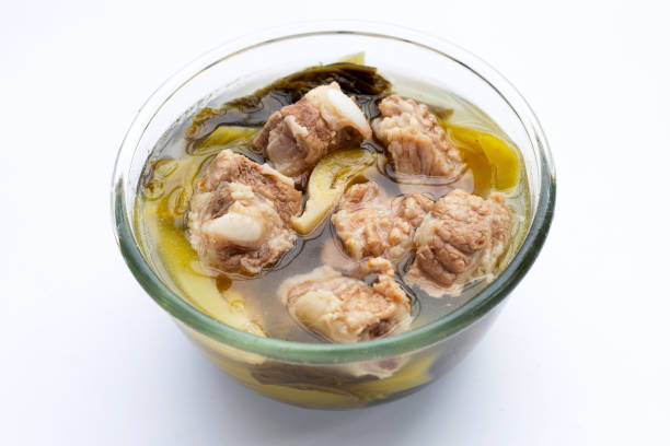 istock Pork rib soup with pickled cabbage or mustard greens 1338821834