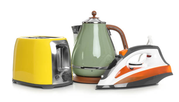 istock Set of modern home appliances isolated on white 1338822227