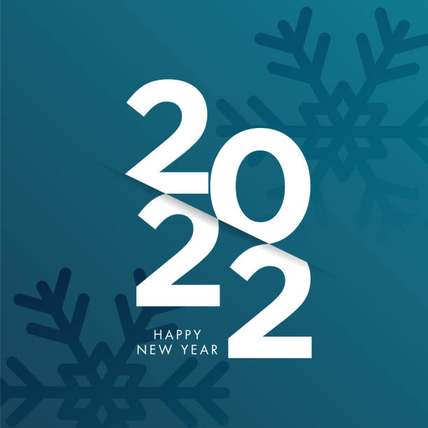 2022 New Year lettering. Holiday greeting card. Abstract vector illustration. Holiday design for greeting card, invitation, calendar, etc. stock illustration 2022 New Year lettering. Holiday greeting card. Abstract vector illustration. Holiday design for greeting card, invitation, calendar, etc. stock illustration new years day stock illustrations