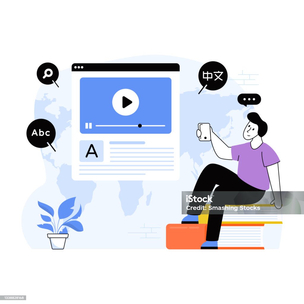 Language Courses Stock Illustration - Download Image Now - Internet ...