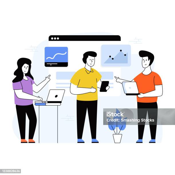 Remote Work Vector Image Remote Work Stock Illustration - Download Image Now - Adult, Computer ...
