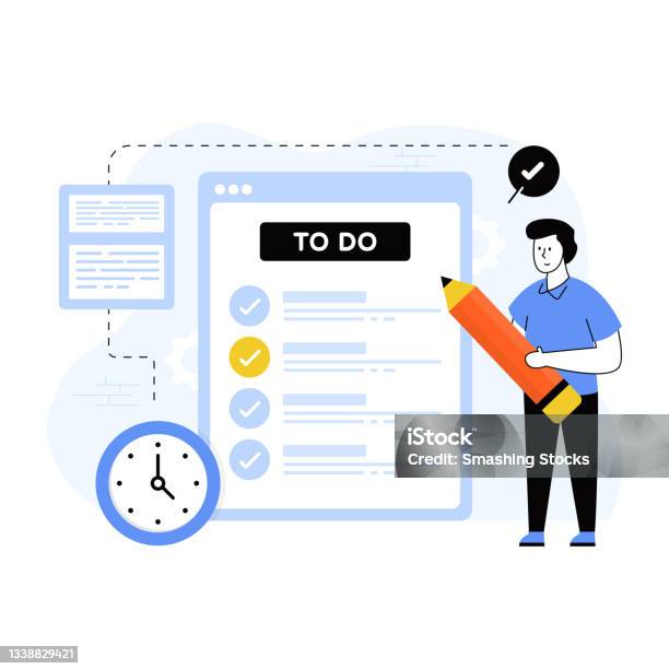Task Management Stock Illustration - Download Image Now - Adult, Clock ...