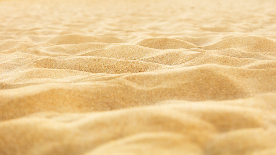 Clean yellow sand on the beach