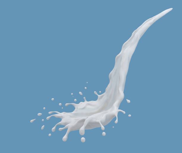 istock Splash of Milk or Yogurt splash on background with Clipping path,3d rendering. 1338834791
