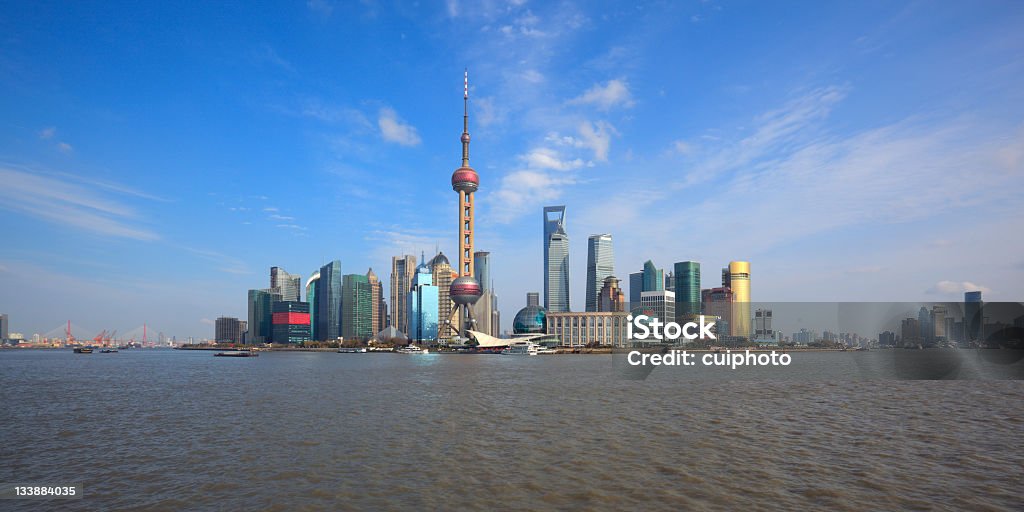 skyline di shanghai - Foto stock royalty-free di Acqua