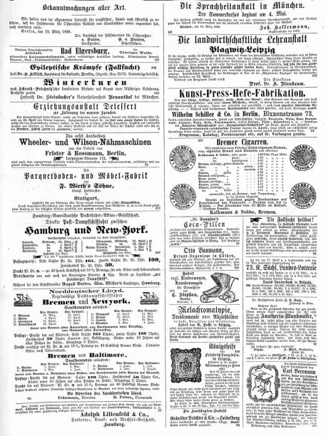 istock Ads page in German magazine of 1868 1338840684