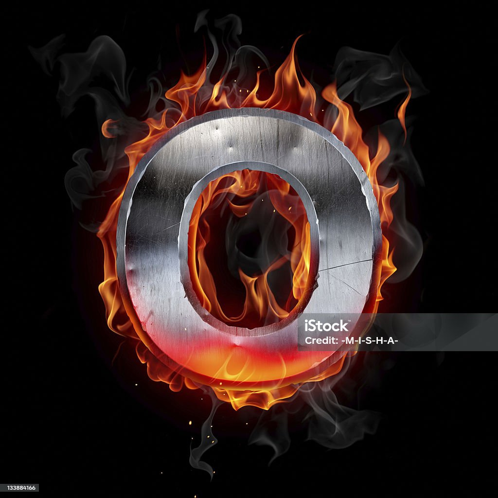 Letras de metal quente - Royalty-free Alfabeto Foto de stock