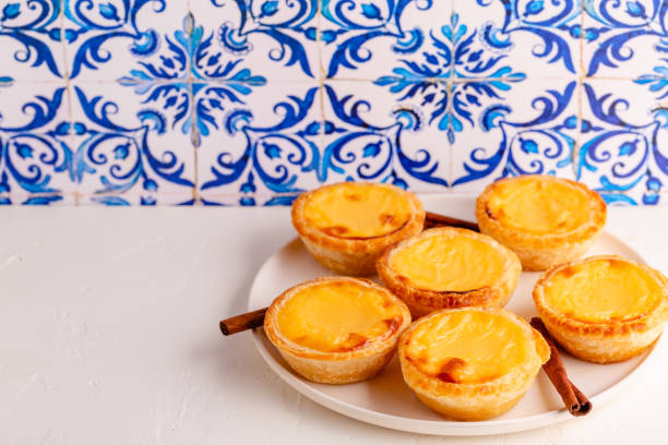 Egg tart, traditional Portuguese dessert