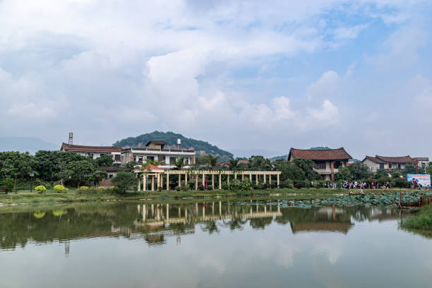 istock After the rain, the lake reflected the countryside,tree  and clouds 1338849746