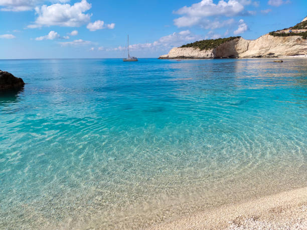 istock Pebble Porto Katsiki beach, Lefkada island, Greece 1338850071