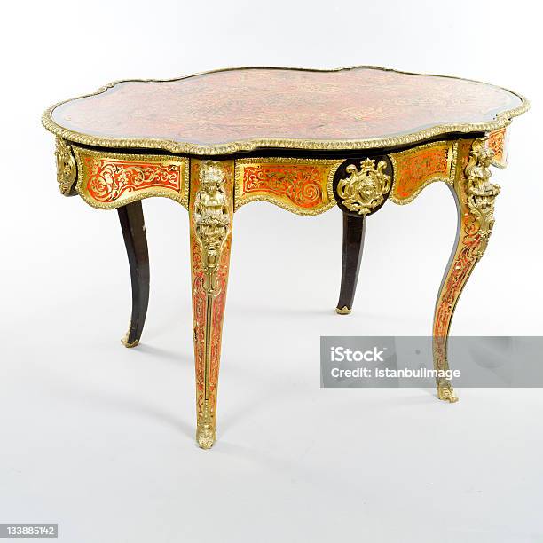 Antique Table Stock Photo - Download Image Now - Antique, Carving - Craft Product, Curve