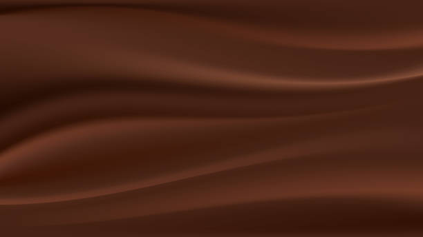 Chocolate wave, abstract background. Vector illustration Chocolate wave, abstract dark brown background, smooth satin texture. Vector illustration brown stock illustrations