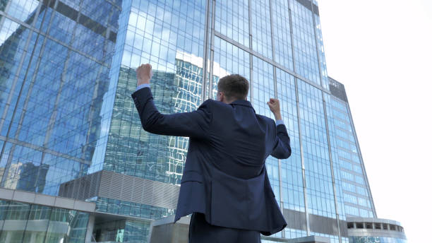 istock Successful Businessman feeling Excited and Free 1338861528
