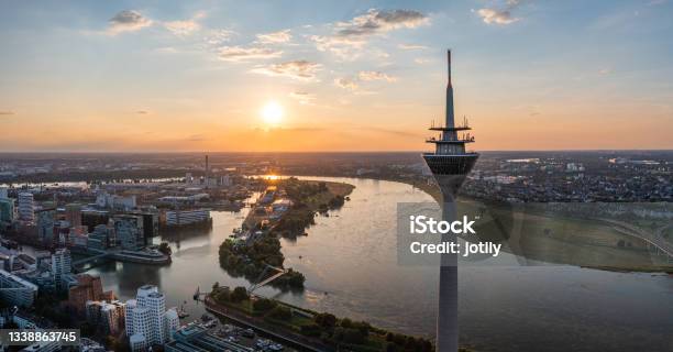 Dusseldorf Stock Photo - Download Image Now - Düsseldorf, Panoramic, City