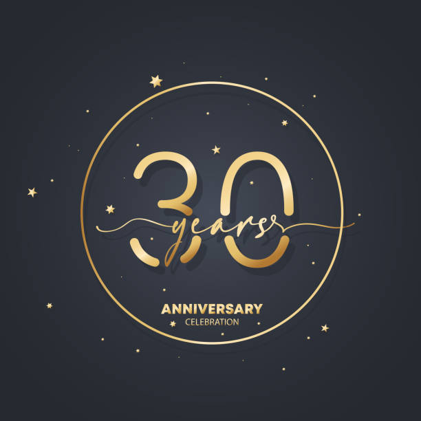 30 years anniversary logo template. 30th birthday, wedding anniversary icon. Trendy symbol image. Vector EPS 10. Isolated on background 30 years anniversary logo template. 30th birthday, wedding anniversary icon. Trendy symbol image. Vector EPS 10. Isolated on background. number 30 stock illustrations
