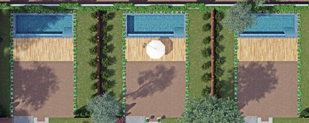 istock exterior of a private plot with landscaping without a house 1338867865