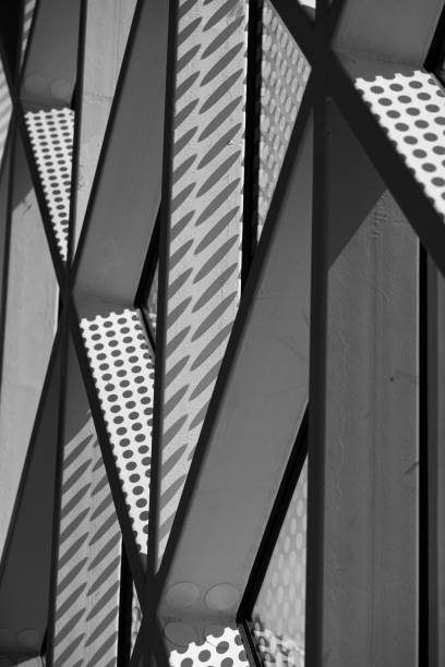 modern and futuristic architecture of a business building - vertical architecture imagens e fotografias de stock