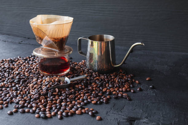 istock Drip coffee cup and roasted coffee beans 1338871551