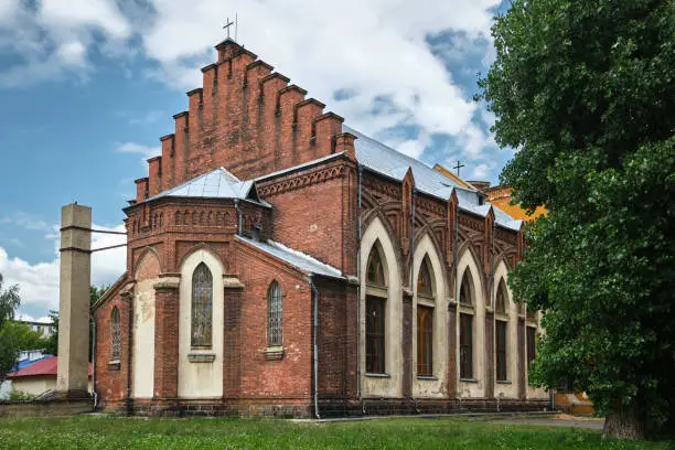 Old ancient catholic Church of the Immaculate Conception of the Blessed Virgin Mary in Bobruisk, Mogilev region, Belarus.